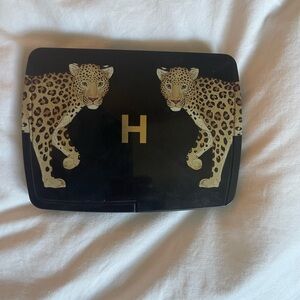 Hourglass Makeup Blush Compact with Leopard Design